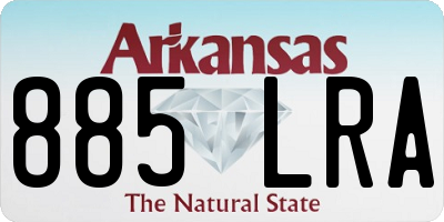 AR license plate 885LRA