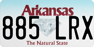 AR license plate 885LRX