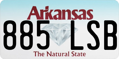 AR license plate 885LSB
