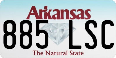 AR license plate 885LSC
