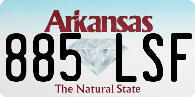 AR license plate 885LSF