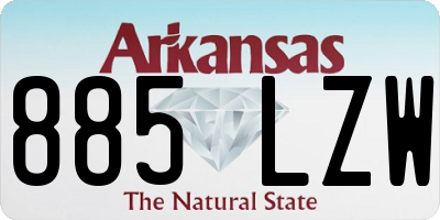 AR license plate 885LZW