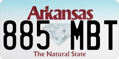 AR license plate 885MBT