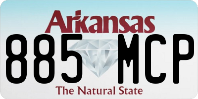 AR license plate 885MCP