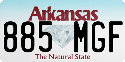 AR license plate 885MGF