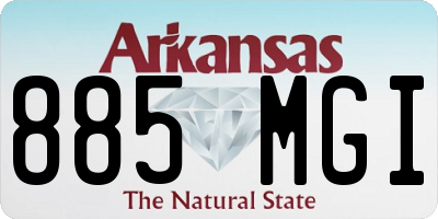 AR license plate 885MGI