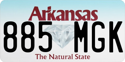 AR license plate 885MGK