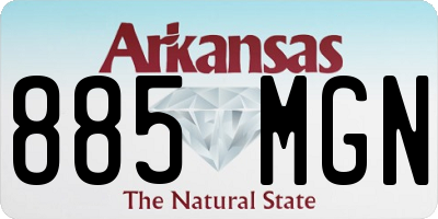 AR license plate 885MGN