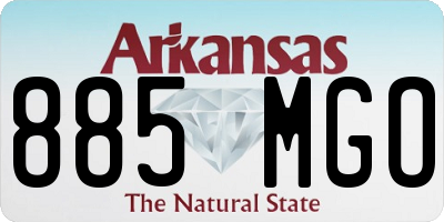 AR license plate 885MGO