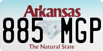 AR license plate 885MGP