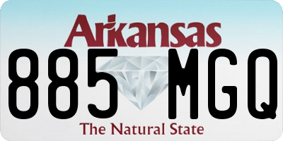AR license plate 885MGQ