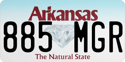 AR license plate 885MGR