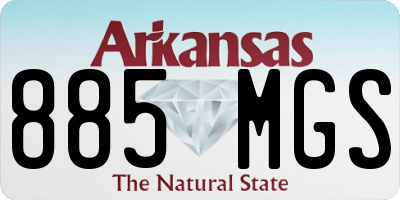 AR license plate 885MGS