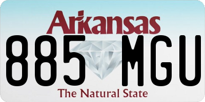AR license plate 885MGU
