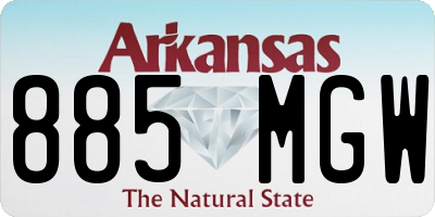 AR license plate 885MGW