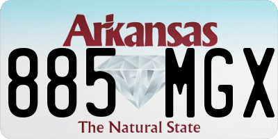AR license plate 885MGX