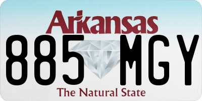 AR license plate 885MGY