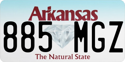 AR license plate 885MGZ
