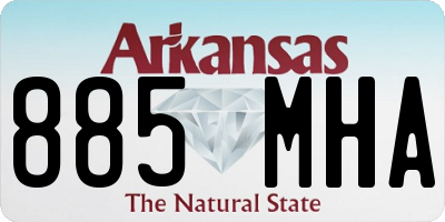 AR license plate 885MHA
