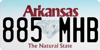 AR license plate 885MHB