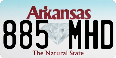 AR license plate 885MHD