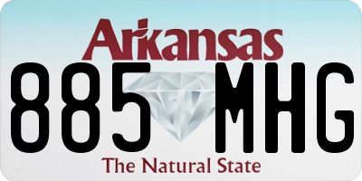 AR license plate 885MHG