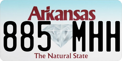 AR license plate 885MHH