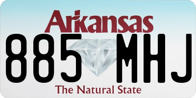 AR license plate 885MHJ