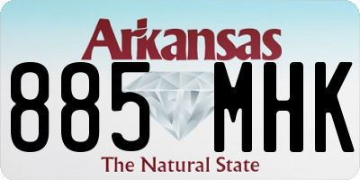 AR license plate 885MHK