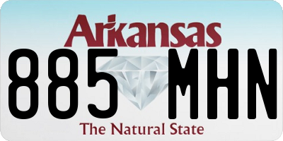 AR license plate 885MHN