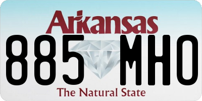 AR license plate 885MHO