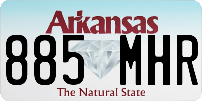 AR license plate 885MHR