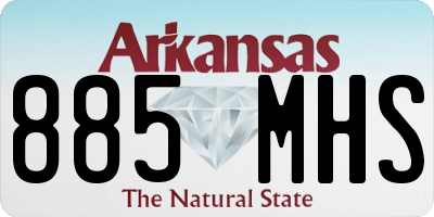 AR license plate 885MHS