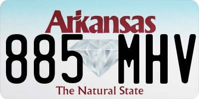 AR license plate 885MHV