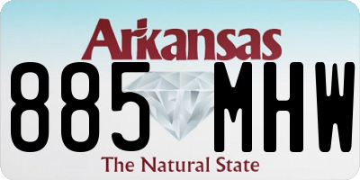 AR license plate 885MHW