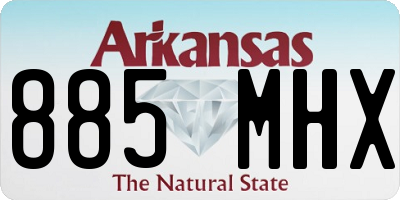 AR license plate 885MHX