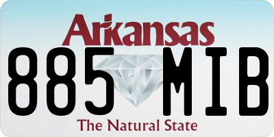 AR license plate 885MIB