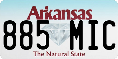 AR license plate 885MIC