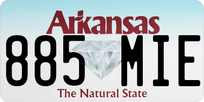 AR license plate 885MIE