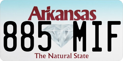 AR license plate 885MIF