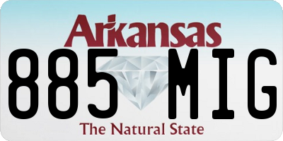 AR license plate 885MIG