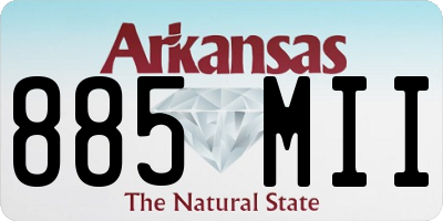 AR license plate 885MII