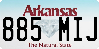 AR license plate 885MIJ
