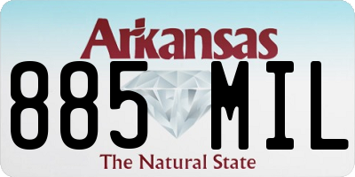 AR license plate 885MIL