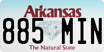 AR license plate 885MIN