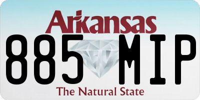 AR license plate 885MIP