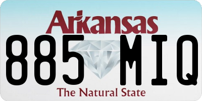 AR license plate 885MIQ