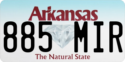 AR license plate 885MIR