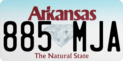 AR license plate 885MJA