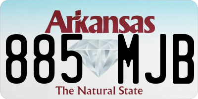 AR license plate 885MJB